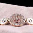 Oval Ruby Stone Luxury 925 Sterling Silver Red Women Bracelet silverbazaaristanbul 