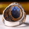 Oval Sapphire Turkish Jewelry Handmade 925 Sterling Silver Mens Ring silverbazaaristanbul 