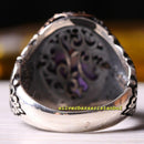 Purple Amethyst Stone 925 Sterling Silver Mens Ring silverbazaaristanbul 