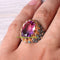 Rainbow Tourmaline Turquoise Stone 925 Sterling Silver Mens Ring silverbazaaristanbul 