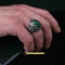 Real Cut Emerald Handmade 925 Sterling Silver Vintage Mens Ring silverbazaaristanbul 