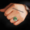 Rex Green Stone Jewelry Handmade 925 Sterling Silver Mens Ring silverbazaaristanbul 