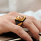 Rhodium 925 Sterling Silver Citrine Stone Mens Ring silverbazaaristanbul 