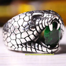 Roaring Lion Handmade Emerald Stone 925 Sterling Silver Mens Ring silverbazaaristanbul 