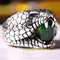Roaring Lion Handmade Emerald Stone 925 Sterling Silver Mens Ring silverbazaaristanbul 