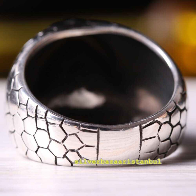 Roaring Lion Handmade Ruby Stone 925 Sterling Silver Mens Ring silverbazaaristanbul 