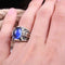 Sapphire Handmade 925 Sterling Silver Mens Man Ring silverbazaaristanbul 