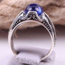 Sapphire Handmade 925 Sterling Silver Mens Man Ring silverbazaaristanbul 