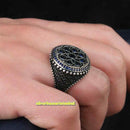 Sapphire Multi Stone Blue 925 Sterling Silver Mens Ring silverbazaaristanbul 