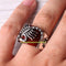 Scorpion Design 925 Sterling Silver Red Agate Aqeeq Stone Mens Ring silverbazaaristanbul 