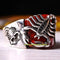 Scorpion Design 925 Sterling Silver Red Agate Aqeeq Stone Mens Ring silverbazaaristanbul 