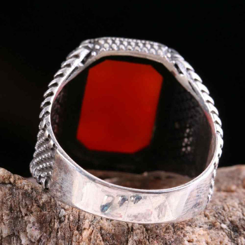 Copy of 925 Sterling Eagle Sapphire and Onyx Stone Mens Ring silverbazaaristanbul 