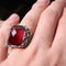 Showy Ruby Stone Solid Handmade 925 Sterling Silver Mens silverbazaaristanbul 