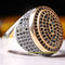 Small Micro Black Onyx Stones 925 Sterling Silver Mens Ring silverbazaaristanbul 