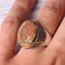 Small Micro Orange Citrine Stone 925 Sterling Silver Mens Ring silverbazaaristanbul 