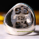 Small Micro Turquoise Stones 925 Sterling Silver Mens Ring silverbazaaristanbul 