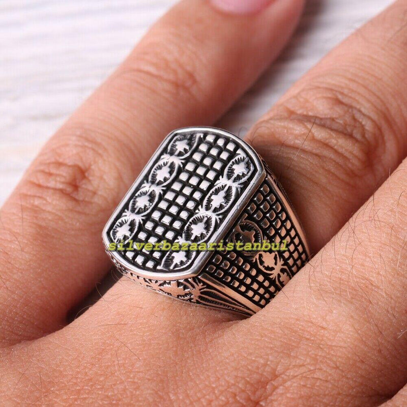 Smooth No Stone Handmade Luxury 925 Sterling Silver Mens Ring silverbazaaristanbul 