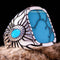 Solid Turquoise Stone Jewelry 925 Sterling Silver Mens Ring silverbazaaristanbul 