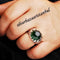 Sovereign Green Stone Handmade 925 Sterling Silver Mens Ring silverbazaaristanbul 