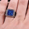 Space Design 925 Sterling Silver Blue Sapphire Mens Ring silverbazaaristanbul 