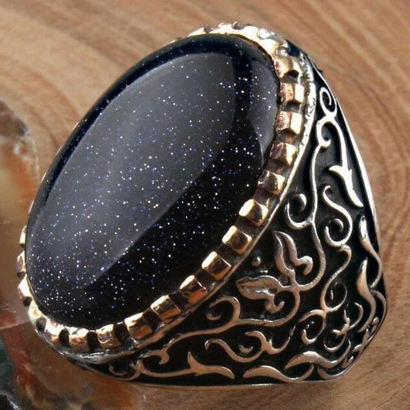 Special 925 Sterling Silver Original Agate Stone Mens Ring silverbazaaristanbul 