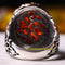Special Orange Amber Stone Exclusive 925 Sterling Silver Mens Ring silverbazaaristanbul 