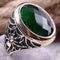 Spider Emerald Jewelry Handmade 925 Sterling Silver Mens Ring silverbazaaristanbul 