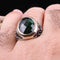 Spider Emerald Jewelry Handmade 925 Sterling Silver Mens Ring silverbazaaristanbul 