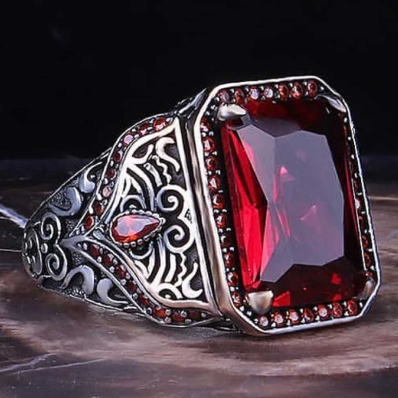 Buy Bali Legacy Niassa Ruby Leaf Ring, Niassa Ruby Ring, Ruby Solitaire Ring,  Sterling Silver Ring, Silver Solitaire Ring 5.35 ctw (Size 7) at ShopLC.