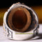 Tigers Eye and Sapphire Handmade 925 Sterling Silver Mens Ring silverbazaaristanbul 
