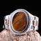 Tigers Eye Stone Jewelry Clock 925 Sterling Silver Men Ring silverbazaaristanbul 