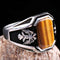 Tigers Eye Stone Jewelry Eagle 925 Sterling Silver Men Ring silverbazaaristanbul 