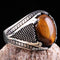 Tigers Eye Stone Jewelry Solid 925 Sterling Silver Men Ring silverbazaaristanbul 