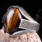 Tigers Eye Stone Jewelry Solid 925 Sterling Silver Men Ring silverbazaaristanbul 