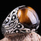 Tigers Eye Stone Jewelry Solid 925 Sterling Silver Men Ring silverbazaaristanbul 