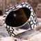 Tigers Eye Stone Jewelry Solid 925 Sterling Silver Men Ring silverbazaaristanbul 