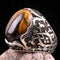 Tigers Eye Stone Jewelry Solid 925 Sterling Silver Men Ring silverbazaaristanbul 