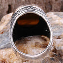 Tigers Eye Stone Jewelry Solid 925 Sterling Silver Men Ring silverbazaaristanbul 
