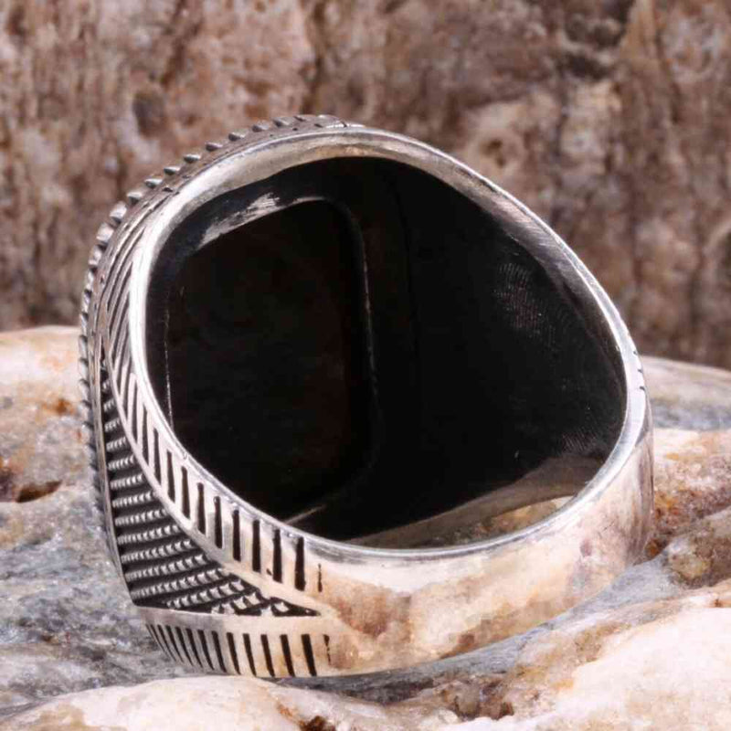 Tigers Eye Stone Jewelry Solid 925 Sterling Silver Men Ring silverbazaaristanbul 