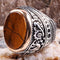 Tigers Eye Stone Jewelry Solid 925 Sterling Silver Men Ring silverbazaaristanbul 