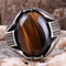 Tigers Eye Stone Jewelry Solid 925 Sterling Silver Men Ring silverbazaaristanbul 