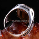 Tigers Eye Stone Jewelry Solid 925 Sterling Silver Men Ring silverbazaaristanbul 