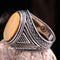 Tigers Eye Stone Jewelry Solid 925 Sterling Silver Men Ring silverbazaaristanbul 
