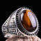 Tigers Eye Stone Jewelry Solid 925 Sterling Silver Men Ring silverbazaaristanbul 