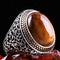 Tigers Eye Stone Jewelry Solid 925 Sterling Silver Men Ring silverbazaaristanbul 
