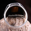 Tigers Eye Stone Jewelry Solid 925 Sterling Silver Men Ring silverbazaaristanbul 