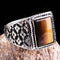 Tigers Eye Stone Jewelry Solid 925 Sterling Silver Men Ring silverbazaaristanbul 