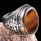 Tigers Eye Stone Jewelry Solid 925 Sterling Silver Men Ring silverbazaaristanbul 