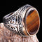 Tigers Eye Stone Jewelry Solid 925 Sterling Silver Men Ring silverbazaaristanbul 