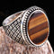 Tigers Eye Stone Jewelry Solid 925 Sterling Silver Men Ring silverbazaaristanbul 
